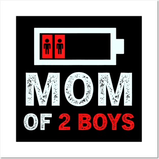 MOM OF 2 BOYS from Son Mothers Day Birthday Women Posters and Art